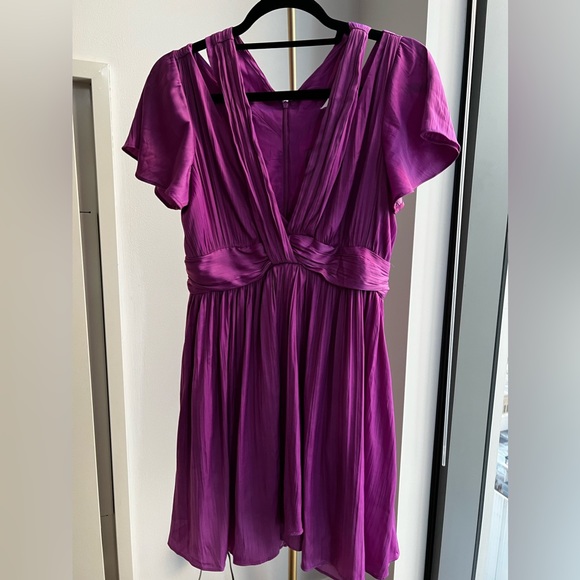 Anthropologie flowy purple dress - Picture 2 of 5